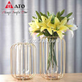 Vaso di fiore di vetro Porta di candele in cristallo decorazione per la casa